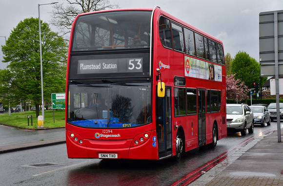 Route 53, Stagecoach London 12294, SN14TXO, Well Hall