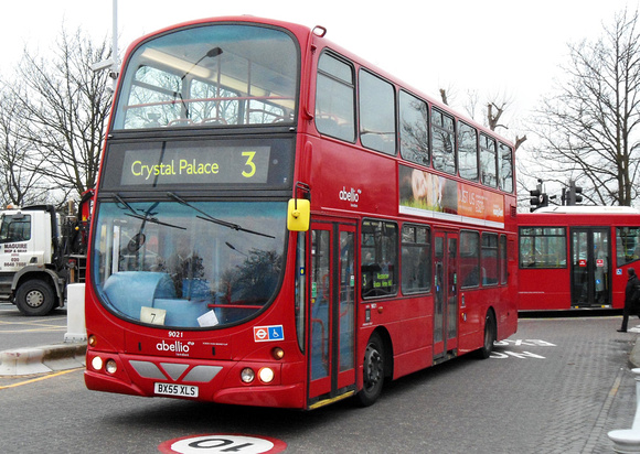 Route 3, Abellio London 9021, BX55XLS, Crystal Palace