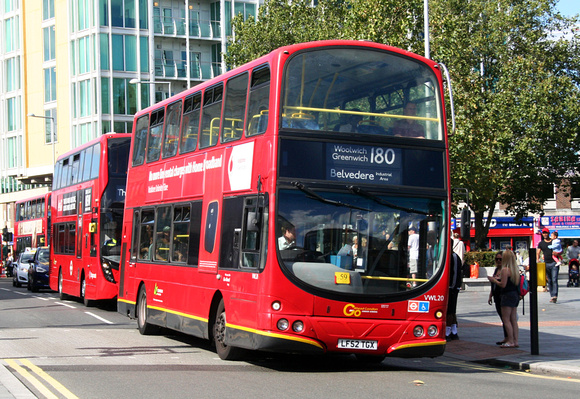 Route 180, Go Ahead London, VWL20, LF52TGX, Woolwich