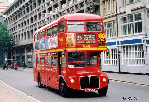 Route 23, First London, RML2542, JJD542D, Aldwych