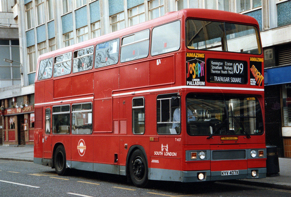 Route 109, South London Buses, T407, KYV407X, Croydon