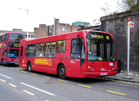 Route 42, East Thames Buses, ELS11, YR52VFK, Worship Street
