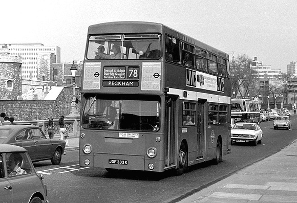 Route 78, London Transport, DMS333, JGF333K, Tower Of London