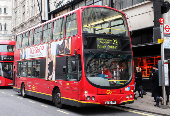 Route 22, Go Ahead London, WVL59, LF52ZPW, Piccadilly