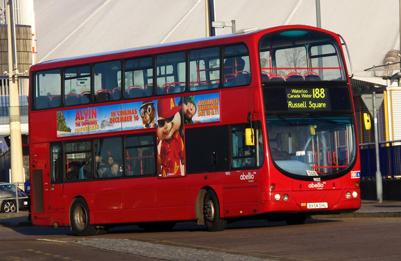 Route 188, Abellio London 9003, BX54DHL, North Greenwich