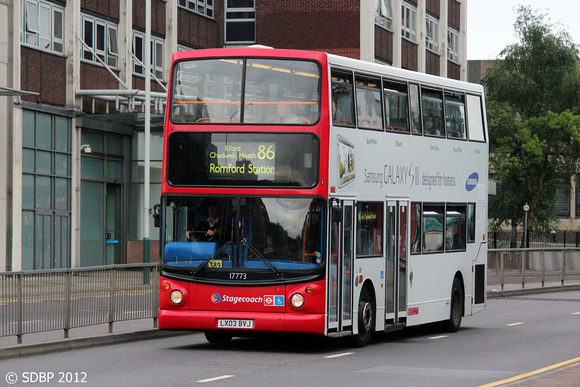 Route 86, Stagecoach London 17773, LX03BVJ, Romford