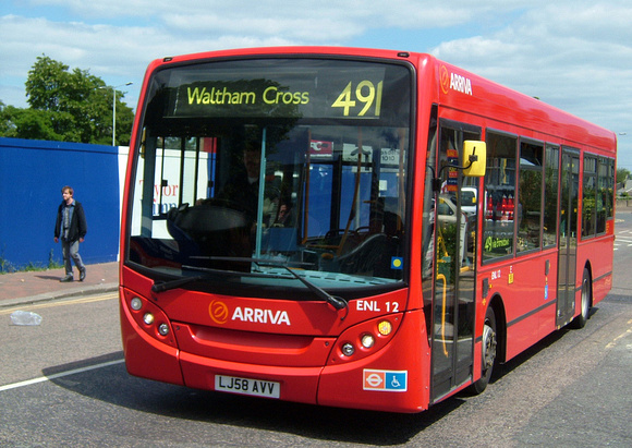 Route 491, Arriva London, ENL12, LJ58AVV, Waltham Cross