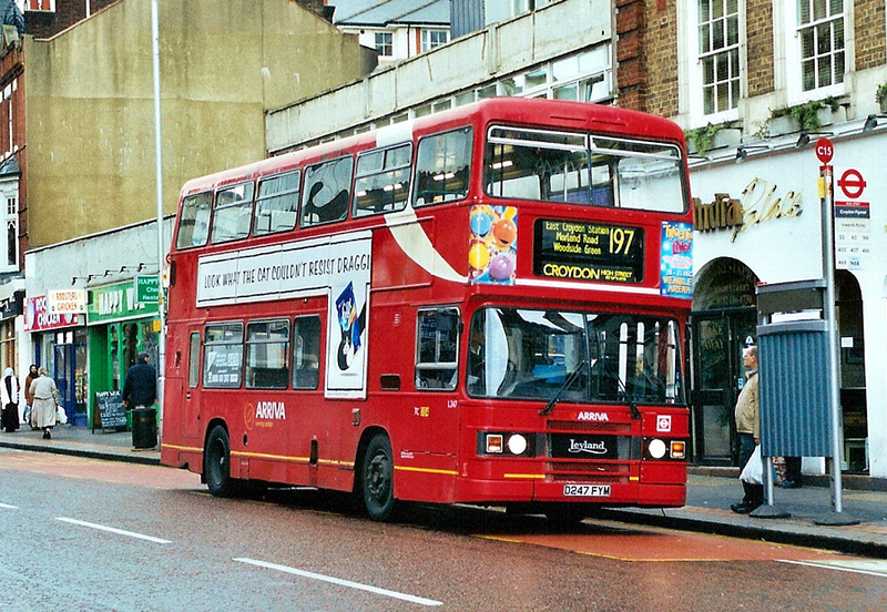 London Bus Routes | Route 197: Croydon Town Centre - Peckham | Route 197, Arriva London, L247