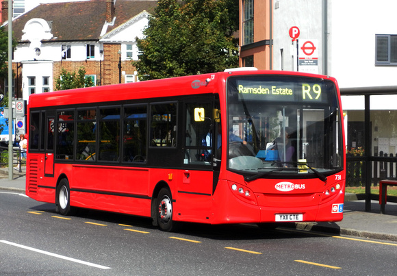 Route R9, Metrobus 731, YX11CTE, Orpington