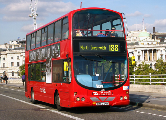 Route 188, Travel London 9039, BX55XMO, Waterloo