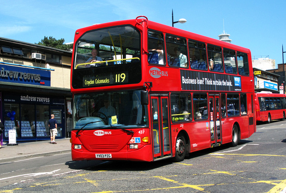 Route 119, Metrobus 437, YV03PZG, Bromley South