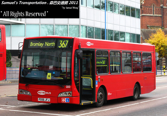 Route 367, Metrobus 233, PO56JFJ, West Croydon