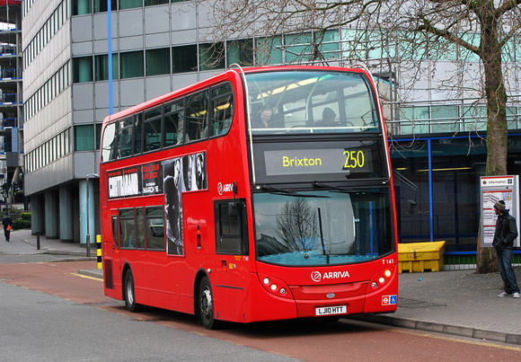 Route 250, Arriva London, T141, LJ10HTT, Croydon