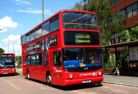 Route 61, Stagecoach London 17439, LX51FKL, Bromley North