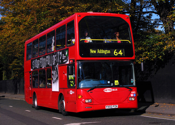 Route 64, Metrobus 440, YV03PZK, Croydon