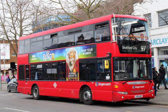 Route 97, Stagecoach London 15043, LX09AAY, Chingford Mount