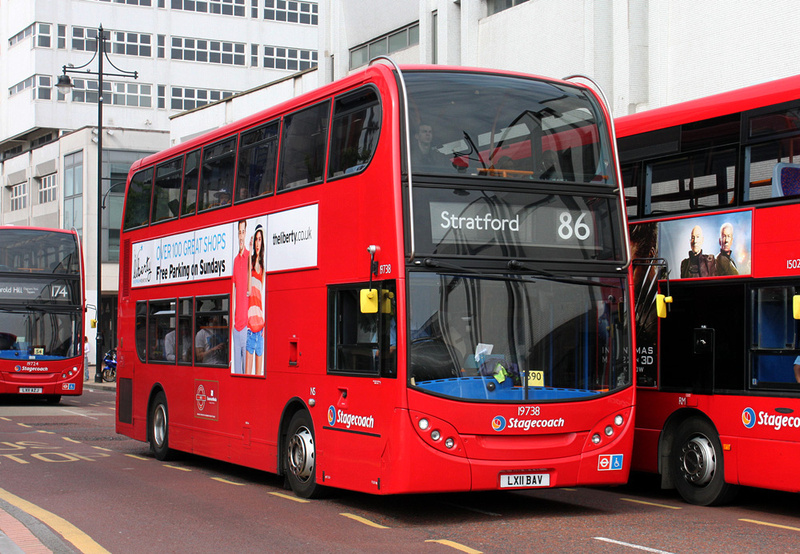 London Bus Routes | Route 86: Romford Station - Stratford | Route 86 ...