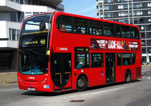Route 466, Arriva London, T58, LJ08CYO, Croydon