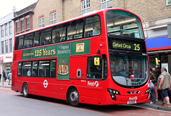 Route 25, First London, VN36116, BJ11DUU, Ilford