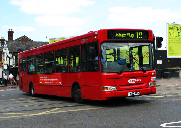 Route T33, Metrobus 214, SN03WMG, Croydon