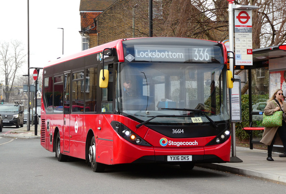 Route 336, Stagecoach London 36614, YX16OKS, Bromley