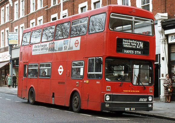 Route 274, London Transport, M111, BYX111V, Ealing