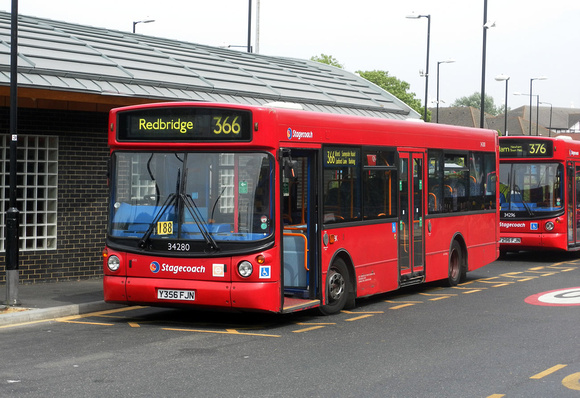 Route 366, Stagecoach London 34280, Y356FJN, Beckton