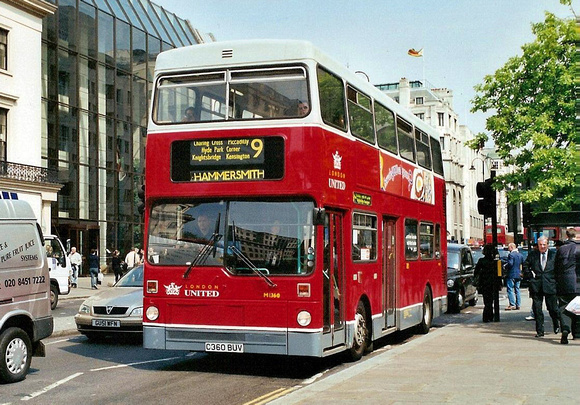 Route 9, London United, M1360, C360BUV, Charing Cross