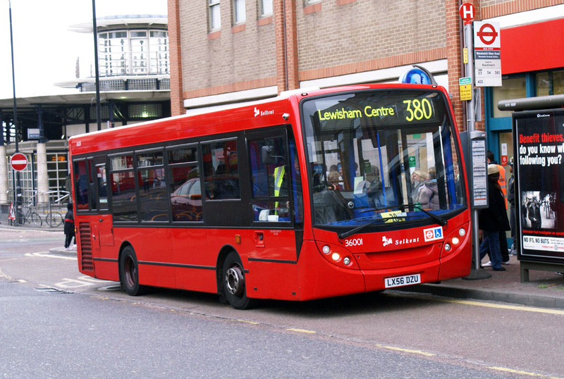 London Bus Routes | Route 380: Belmarsh - Lewisham, Shopping Centre ...