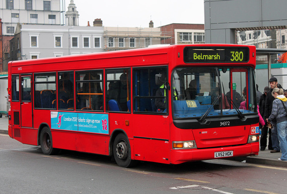 Route 380, Stagecoach London 34372, LV52HGK, Woolwich