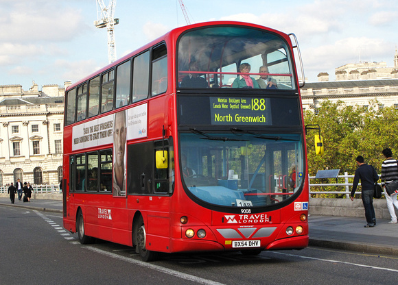 Route 188, Travel London 9008, BX54DHV, Waterloo