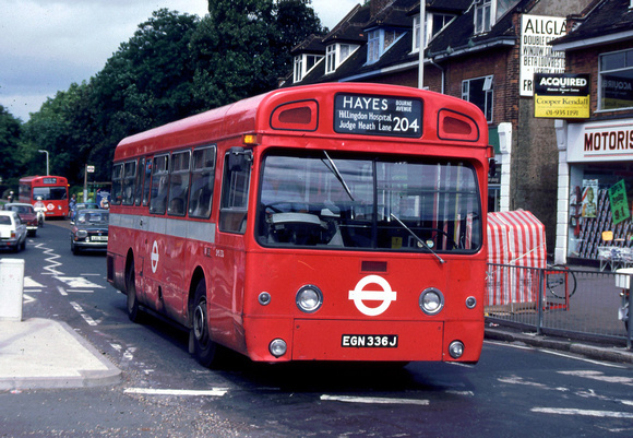 Route 204, London Transport, SMS336, EGN336J, Hayes