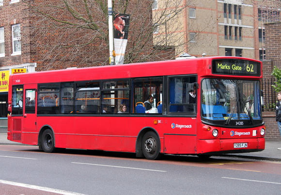Route 62, Stagecoach London 34285, Y285FJN, Barking