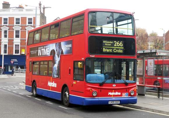 Route 266, Metroline, TA647, LK05GGO, Hammersmith