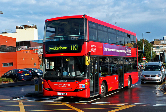 Route 110, London United RATP, SP177, YT10XCA, West Middlesex Hospital