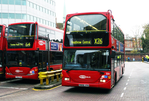 Route X26, Metrobus 925, YN06JYK, West Croydon