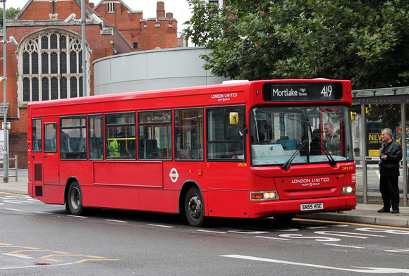 Route 419, London United RATP, DPS719, SN55HSE, Hammersmith
