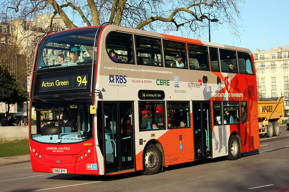Route 94, London United RATP, ADH14, SN60BYK, Marble Arch