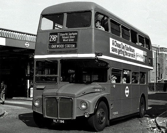 Route 298A, London Transport, RM196, VLT196
