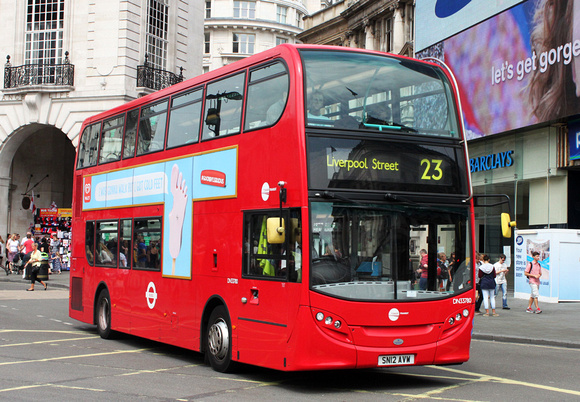 Route 23, Tower Transit, DN33780, SN12AVW, Piccadilly Circus