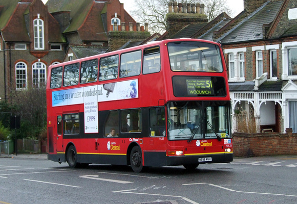 Route 51, London Central, PVL55, W998WGH, Plumstead