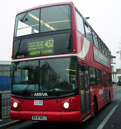 Route 432, Arriva London, DLA170, W431WGJ, Anerley
