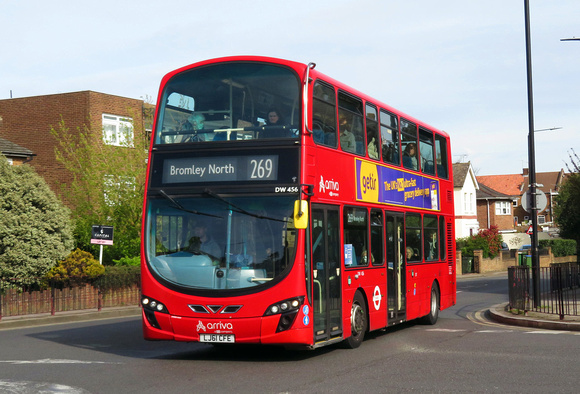 Route 269, Arriva London, DW456, LJ61CFE, Sidcup