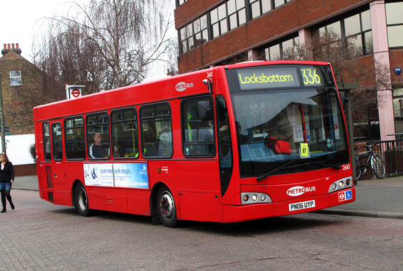 Route 336, Metrobus 260, PN06UYP, Bromley