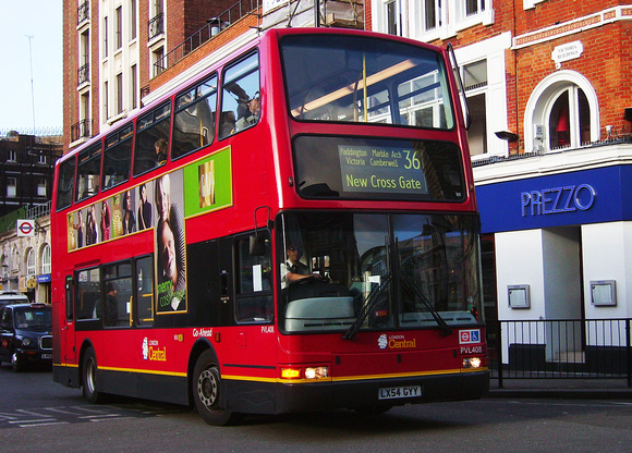 Route 36, London Central, PVL408, LX54GYY, Victoria