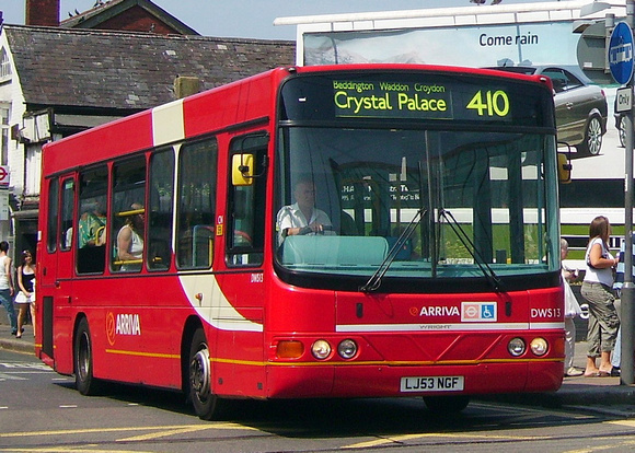 Route 410, Arriva London, DWS13, LJ53NGF, Croydon