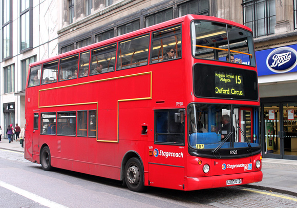 Route 15, Stagecoach London 17928, LX03OTD, The Strand