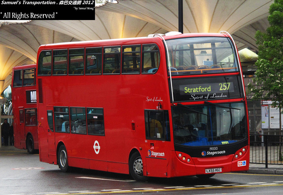 Route 257, Stagecoach London 19000, LX55HGC, Stratford