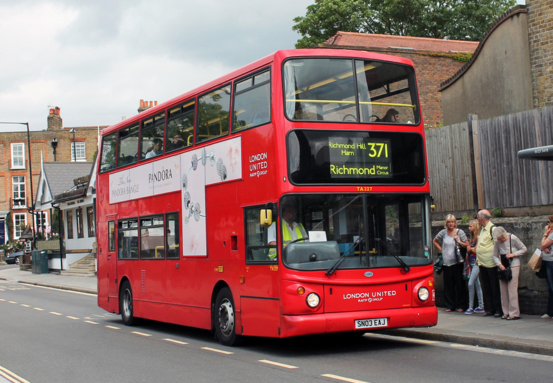 London Bus Routes | Route 371: Kingston - North Sheen | Route 371 ...