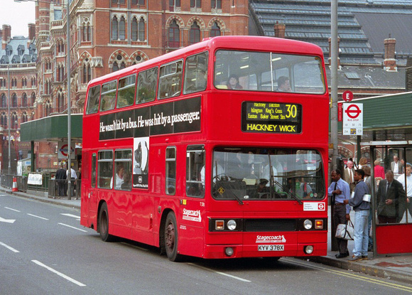Route 30, Stagecoach London, T378, KYV378X, King's Cross